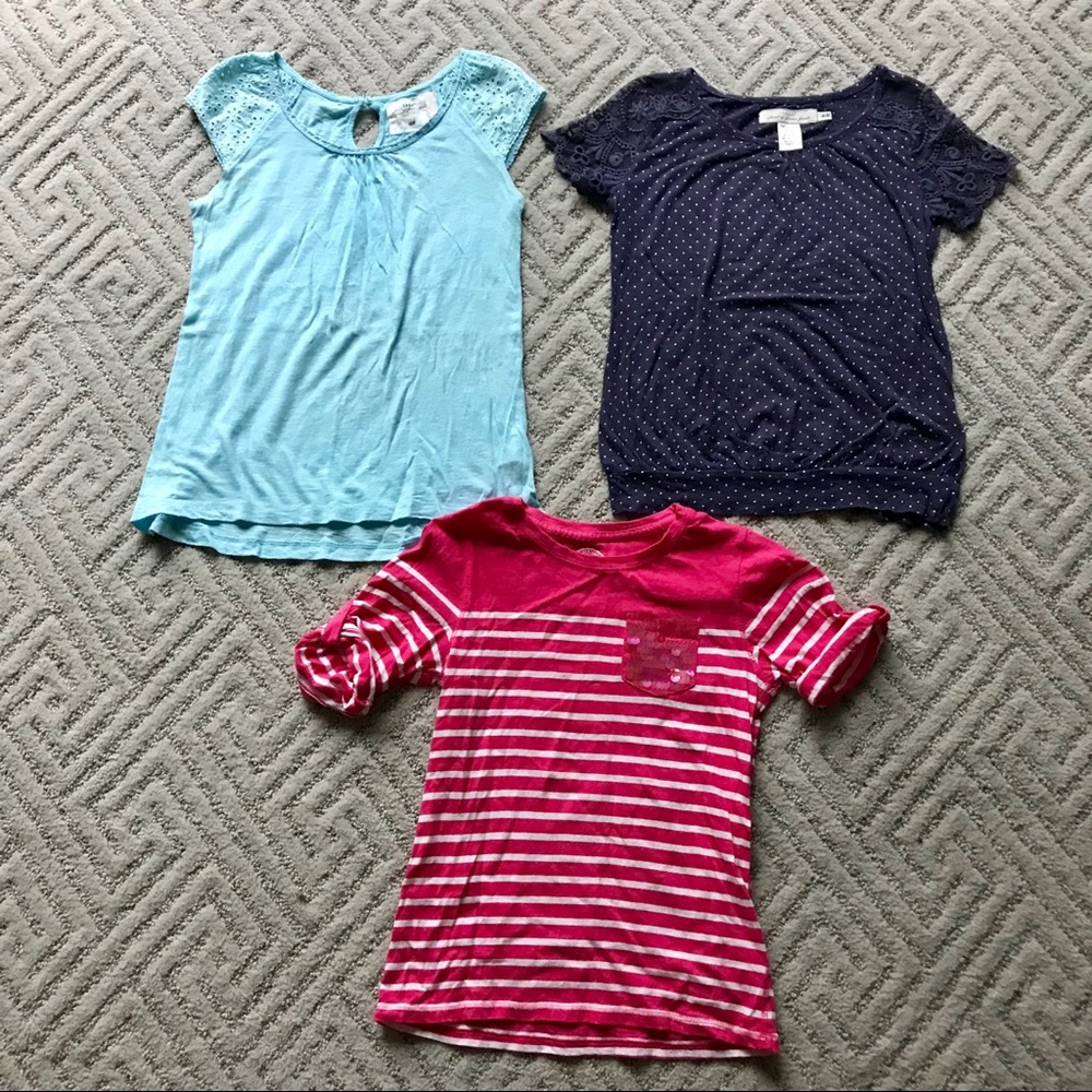 Bundle Sale-3 cute Girl’s Summer top-size 8-10